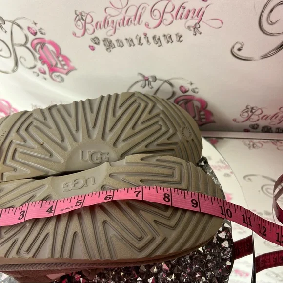 Ugg boots grey mini booties short style lace up laces ribbon 🎀 size 3 EUC gray - Picture 7 of 11